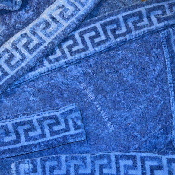 Versace Bath Versace Classic V2 Royal Blue Terry Cloth Bath Robe